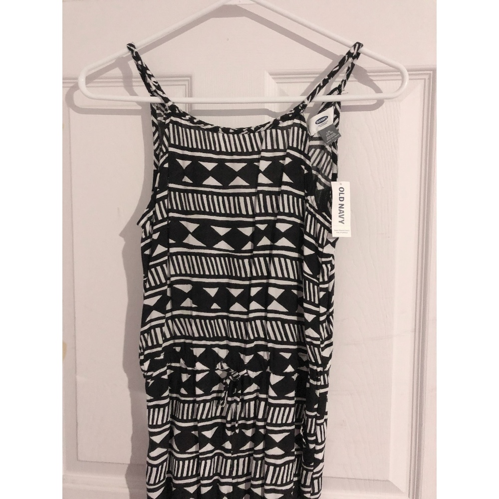 Women's JUMPSUIT (Size Small) WHITE AND BLACK - Picture 2 of 3